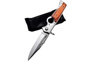 COLTEK Coltello A Molla Con Fodero Molletta Taglia sigari Per Caccia Campeggio e Pesca