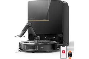 roborock Saros Z70 Robot Aspirateur 22 000Pa, Bras Mécanique OmniGrip, Châssis AdaptiLift, FlexiArm Riser, Système Autonome StarSight 2.0, Station Multifonctionnelle 4.0, 7,98cm Ultra-mince, APP/Vocal