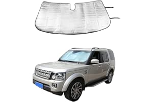 JONKOKO Osłona przeciwsłoneczna na przednią szybę samochodu składana sprężyna do LR Discovery 4 LR4 2014-2017 akcesoria osłony przeciwsłoneczne osłona termiczna, srebrna