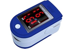 Contec Fingertip Pulse CMS 50DL Oximeter And KIKAR Rubber Protector Supersaver Package - Colour Blue