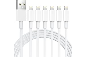 AYNGWRNB iPhone Charger 6Pack 3/3/6/6/6/9FT [Apple MFi Certified] USB-A to Lightning Cable 2.4A Fast Charging Cable for iPhone 14 13 12 11 Pro Max/XS XR X Mini 8 7 6S 6 Plus iPad iPod-white