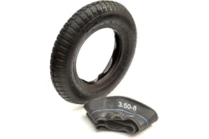 PETROLSCOOTER 14" Heavy Duty Tyre & Inner Tube Kit 3.50-8 350-8 4 Ply Butyl Rubber Trailer