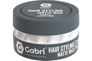 G GABRI Gabri Casual Look Hair Styling Matte Wax 150 ml - Apparence Mate, Contrôle Des Bords - Contrôle Maximal Et Longue Durée De Vie - Cire Capillaire Pour Hommes Et Femmes
