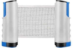 INTVN Red de Tenis de Mesa, Repuesto Portátil Retráctil Table Tennis Net - Ping Pong Net para Entrenamiento Abrazaderas
