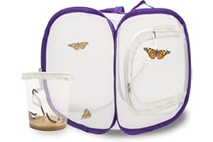 LEPITERRA Butterfly Breeding Set for Children/Adults | Ideal for Home | Breeding Home Butterfly with [Success Guarantee] | Free E-Book and Learning Materials | Caterpillar Breeding Small from 3 Years