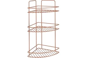 Metaltex RINCONERA 3 Alturas Reflex Copper regał narożny, metal, miedź, 23 x 23 x 53 cm