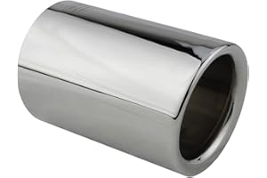 L & P CAR DESIGN L&P A302 1 Terminale di Scarico 70mm acciaio inox lucido cromato plug&play tubo di scappamento tubo scappamento diaframma terminali 18307610636 18307610635 18307610634 18307610633 18307610632