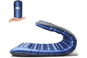 BQA Camping Sleeping Pad Inflatable Sleeping Mat with Pillow & Built-in Pump, Extra Thickness 10cm Compact Ultralight Waterproof Camping Air Mattress for Backpacking, Hiking, Tent, Traveling