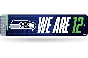 Rico Industries NFL Football Seattle Seahawks Metall-Straßenschild 10,2 x 38,1 cm, Heimdekoration – Schlafzimmer – Büro – Männerhöhle