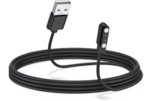 Demark Smart Watch Charger 2 Pin Magnetic 4mm Charging USB Cables Compatible with Reflex Active, Radley, Nerunsa, AcclaFit Smartwatch Fitness Tracker Charging (USB 100cm)