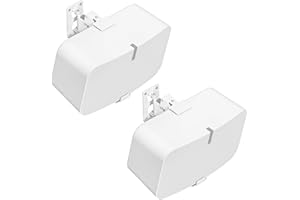 notiela Pair of Heavy Duty Speaker Wall Bracket for Sonos Five & Sonos Play 5 Wall Mount with Tilt & Swivel Adjustment for Sonos Play 5, Sonos Five Wall Mount Bracket, White
