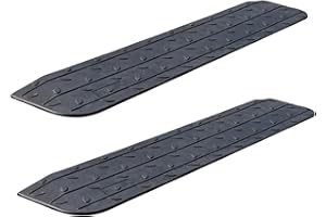 ZincOrange Rampe Antiscivolo in Gomma per Soglia della Porta con Capacità di Carico di 998Kg, Rampe Pesanti per Marciapiede per Sedie a Rotelle, Moto e Traffico Pedonale (2.5cm H, pezzi, 2)