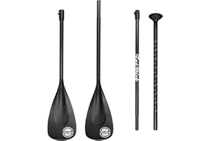 fatstick 4 Piece Carbon Shaft Paddle Board & Kayak Conversion Paddle - 60% Carbon Shaft with PU Blade - Made for SUP & Kayaking