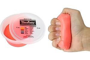 CanDo TheraPutty anti bacteriano - Pasta modelar - 85 g - Roja (ligera)