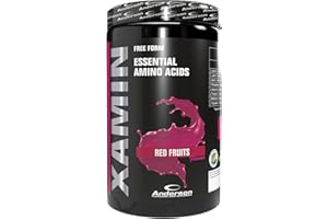 ANDERSON PROFESSIONAL SPORT SUPPLEMENTS Anderson 312g Aminoacidi Essenziali - Red Fruit, 17.2% Leucina, 14.5% Lisina, 10.8% Valina, 9.4% Fenilalanina, 9.2% Isoleucina, 8.6% Treonina, 5.4% Metionina, 2.1% Triptofano - XAMIN