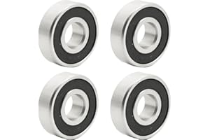 Flewdart 4pcs roulement a bille 6201-2RS 12 x 32 x10mm Chrome, roulements à billes 6201 2RS Double Blindé Acier Carbone (6201-2RS 4ps)