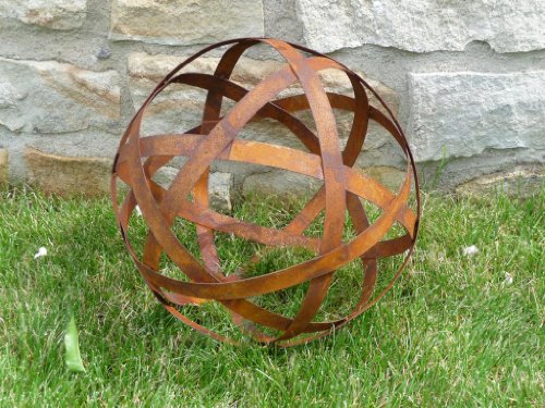 Deko Kugel Metall Edelrost Ø 30 cm DM10015