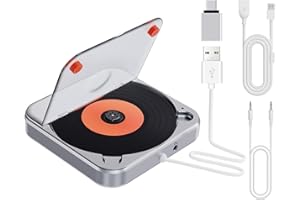 Lecteur CD de Voiture avec Port USB/AUX,CENXINY Lecteur CD Externe Compatible avec autoradio, câble AUX,rallonge USB,Type-C Conversion Adapter(A-C)