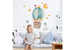 kina - Adesivo Murale Bambini Decorazione Parete Cameretta R00525 - Eco-Tessuto, Ecologico Anallergico, Riposizionabile, Effetto Carezza, Asilo Nido - Grafica Piccolo Principe e Misura 80x30 cm