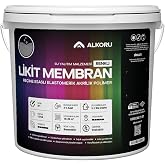 ALKORU 13 KG Likit Membran Renkli Re&ccedil;ine Esaslı Sıvı Su Yalıtım Malzemesi (Gri)