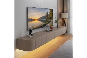 FGNIXLN Vägghängt TV-bänk, 120–300 cm, modernt TV-skåp för vardagsrummet. Passar för både vardagsrum och sovrum. (180CM)