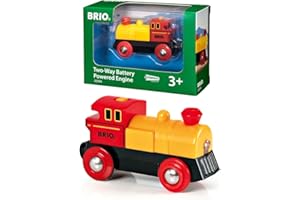 BRIO World Two Way Battery Powered Engine Train for Kids Age 3 Years Up - Compatible with all BRIO Railway Sets & Accessories