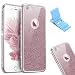 Produktbild iPhone 6S Plus hülle, SXUUXB iphone 6 Plus Mode Bling Glitzer Electroplate Plating mit Diamanten Flower Blumen Muster Entwurf Etui, Kreativ Ultradünne Galvanotechnik Weicher Silicone Gel - TPU Silikon-Schutz Bumper Schutzhülle für Apple iPhone 6S Plus/6 Plus ((5.5 Zoll) ) - Rosa Pink + 1 Freie Halterung (Farbe Zufällig)