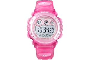 HMJIA Montre Enfant Garcon Fille pour 5-16 Ans, Montre Numérique Enfant étanche 5ATM avec Alarme/Date/Chronomètre/LED