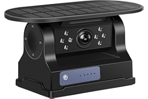 VECHTEL Telecamera per retromarcia senza fili, a energia solare, per retromarcia, con batteria da 10000 mAh, supporta IP68, impermeabile, visione notturna, super grandangolo, per roulotte, camion