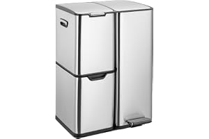 LIFERUN Soptunna 3 fack, 60 l sopseparationssystem (30 + 17 + 13 l)