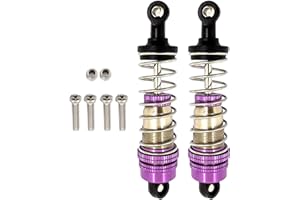 HomeDecTime 2X Métal Amortisseur pour WLTOYS 124019 144001 1/12 1/14 RC Voiture sur