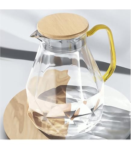 Pasabahce Bistro Brocca In Vetro Con Coperchio, 1,8 Litri, Per Acqua E Bevande, Ideale Per Frigorifero E Giardino