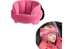 FUTUHADA Kopfhalterung Kindersitz Baby, Auto Kinder Kopfstütze Einstellbar, Autositze Sicherheit Kopfstütze, Sicherheitskissen für Babys, Autositz Nackenstütze Kinder, Weiches und Bequemes (pink)