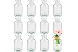 Mezzar Jarrones PequeñosCristal para Decoración de Mesa Jarrones Altos Botellas de para Casas Bodas Cumpleaños Fiestas