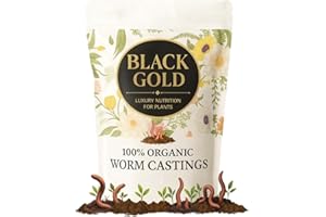 INVIGORTEX Black Gold Worm Castings – 100% Organic, Microbe-Rich Fertiliser – Improves Soil, Retains Moisture & Boosts Growth – For Houseplants, Gardens & Lawns (3 Litre)