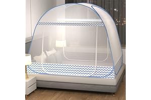 Atoke Pop Up Mosquito Net Tent for Beds,180x200cm Large Mosquito Netting Bed Tent, Foldable Mosquito Netting with Net Bottom,Suit for Twin to King Size Bed