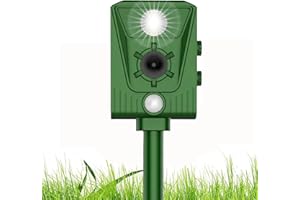 LOFFU Garden Fox Solar Powered & Waterproof,Ultrasonic Animal Repeller Solar,Fox Repellent,Cat Repellant,Fox Repellent,Rat repellent,Ultrasonic Dog Repellent,Bird Control Cat Fox Dog Deterrent