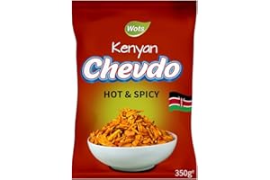 C&R Bharti Ben Wots Kenyan Chevdo Chevda Hot & Spicy Snack Mix 350g (Pack of 2)