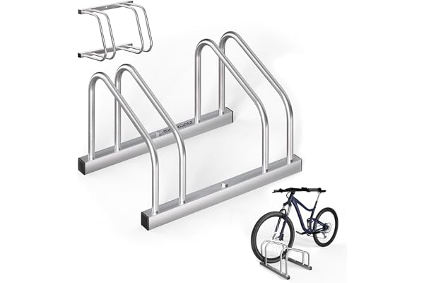 Monzana® Râtelier 2 vélos métal support de rangement pneu 65 mm max range-vélos support rangement vélo VTT enfants BMX