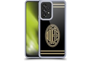 Head Case Designs Licenza Ufficiale AC Milan Nero E Oro Stemma Custodia in Gel [Protezione di Grado Militare] Compatibile con Samsung Galaxy A53 5G (2022)