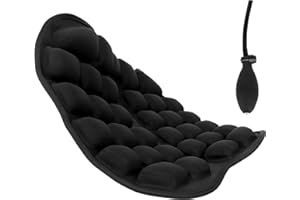 lasuroa Coussin de Siège Gonflable pour Voyage en Avion, Coussin d'air 3D Portable et Confortable avec Pompe Manuelle pour Siège Voiture Chaise Bureau et Tapis de Camping