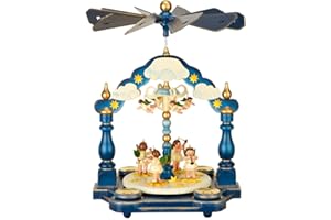 Weihnachtspyramide 1-stöckige Pyramide Engelorchester - 35 x 25cm - Original Erzgebirge - Hubrig Volkskunst