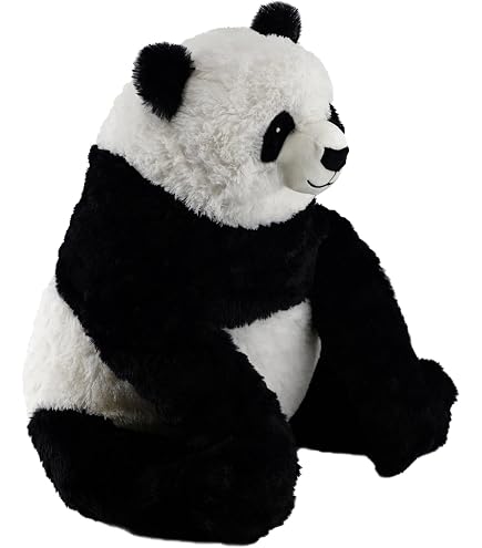 Peluche Panda Keelco 20 Cm: Ecologico, Realizzato Con Plastica 100% Riciclata. Morbido E Lavabile, Giocattolo Sostenibile Per Bambini.