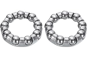 QUARKZMAN Cuscinetto a Sfere per Pedivella della Bicicletta 2/7Pollice (6.35mm) x 9 Sfere, 2pz Cuscinetti a Sfere di Ricambio per Cuscinetti Inferiori da Mountain Telaio Ruota Bicicletta