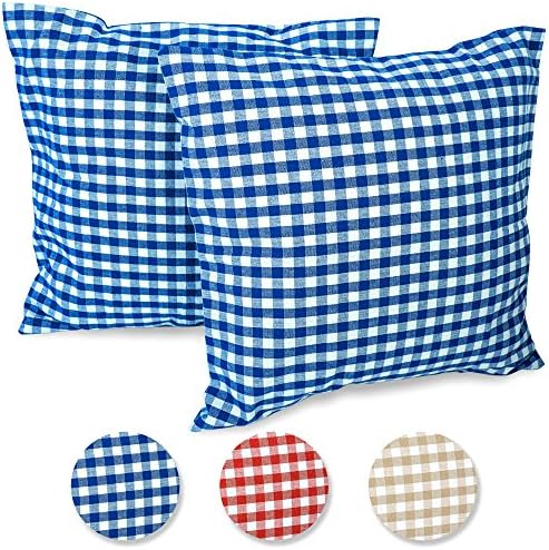FILU cushion cover 50x50 cm 2 pack (colour selecatble) blue / white chequered pattern - pillow case, pillow, cushion, cover, sofa cushion, decorative cushion, chair cushion, suared, check, checked, plaid, chequered, 100% cotton, washable, decoration for each room, garden or terrace