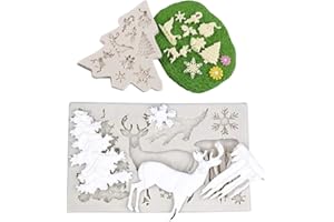 Limeow Stampo Silicone Fiocchi di Christmas Neve 2 pezzi Silicone stampi fiocco di neve stampini in silicone Natale sapone in Silicone stampini per caramelle cioccolato cubetti di ghiaccio