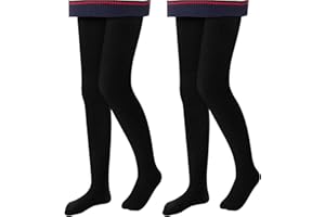 L&K-II Collants Thermiques fille Collants enfants avec Doublure hiver Chaud Opaque Douillet seamless Treggings taille Haute Collant multicolore 4611 VA