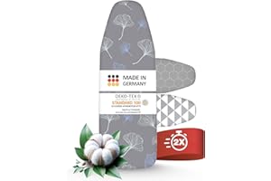 arteneur® - Made in Germany Copriasse da stiro 150 x 50 cm, riflettente dal calore, elastico | OEKOTEX100 | 5 misure | Rivestimento per asse da stiro per ferro da stiro a vapore e ferro da stiro a
