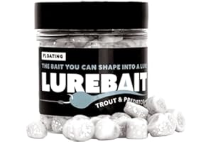 Fjuka Lurebait | Cebo flotante para truchas de próxima generación | Forma en señuelos | Lanzar, recuperar, recuperar | Potente sendero del sabor | Pesca en superficie | Dropshot | Zig/Pop-up | Trucha,