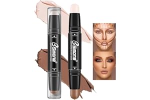 MTUVKGT Barra de Contorno Profesional, Barra Contouring Maquillaje de Corrector en Crema, Barra de Iluminadores de Contorno de Maquillaje de Doble Punta Cobertura Completa, Corrector Ojeras (01)